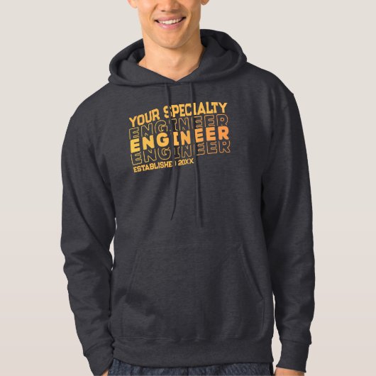 Gepersonaliseerde Engineering Specialty Afstuderen Hoodie (Voorkant)