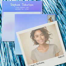 Gepersonaliseerde envelop met bewolkt blauw verloo