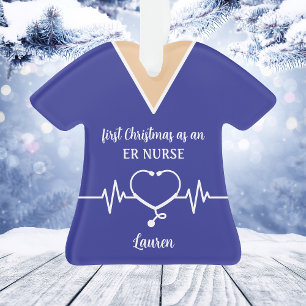 Gepersonaliseerde ER Nurse Christmas Ornament