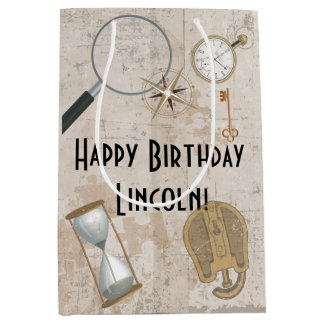 Gepersonaliseerde Escape Room Party Gift Bag Medium Cadeauzakje