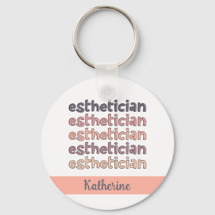Gepersonaliseerde estheticiste Cosmetoloog Beautic Sleutelhanger