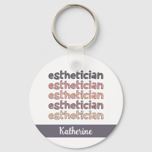 Gepersonaliseerde estheticiste Cosmetoloog Beautic Sleutelhanger