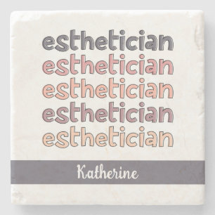 Gepersonaliseerde estheticiste Cosmetoloog Beautic Stenen Onderzetter