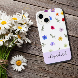Gepersonaliseerde esthetische Wild Flower Phone Ca iPhone 14 Hoesje