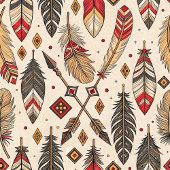 Gepersonaliseerde etnische servetten Classic Boho 