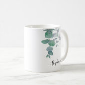 Gepersonaliseerde Eucalyptus Greenery Koffiemok (Voorkant rechts)