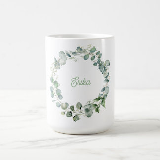 Gepersonaliseerde Eucalyptus krans mok
