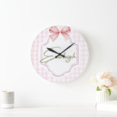 Gepersonaliseerde Everleigh Baby Girl Nursery Ging Grote Klok (Huis)