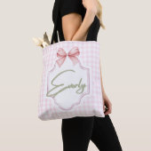 Gepersonaliseerde Everly Baby Girl Nursery Bow & G Draagtas (Dichtbij)