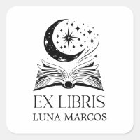 Gepersonaliseerde Ex Libris met een boek en sterre