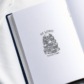 Gepersonaliseerde Ex Libris Skulls Boekplaat Rubberstempel