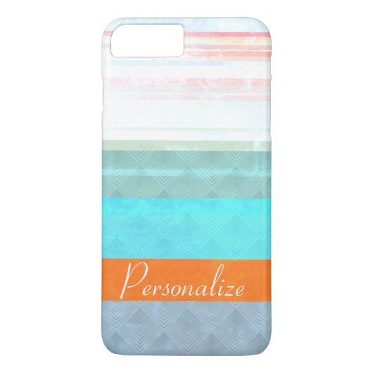 Gepersonaliseerde Faded & Weathered Stripes Case-Mate iPhone Case (Achterkant)