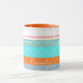 Gepersonaliseerde Faded & Weathered Stripes Mok (Midden)