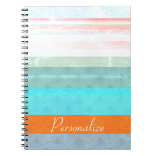 Gepersonaliseerde Faded & Weathered Stripes Notitieboek