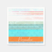 Gepersonaliseerde Faded & Weathered Stripes Servetten (Voorkant)