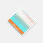 Gepersonaliseerde Faded & Weathered Stripes Servetten (Hoek)