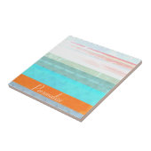 Gepersonaliseerde Faded & Weathered Stripes Tegeltje (Zijkant)