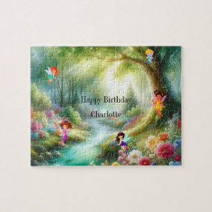 Gepersonaliseerde Fairies Forest Jigsaw puzzel