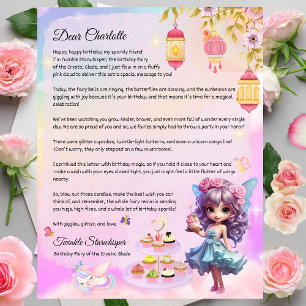 Gepersonaliseerde Fairy Happy Birthday Letter voor