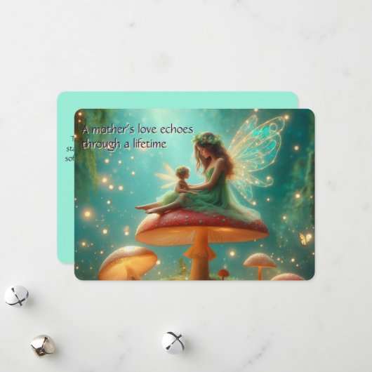 Gepersonaliseerde Fairy Moederdag Kaart (Voorkant / Achterkant in situ)