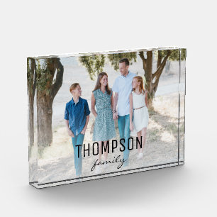 Gepersonaliseerde familie 1 de naambekleding van d fotoblokken