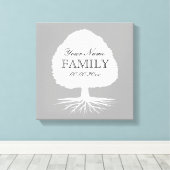 Gepersonaliseerde familie boom canvas kunst illust (Insitu (Houten vloer))