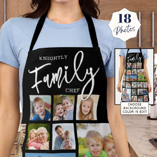 Gepersonaliseerde FAMILIE CHEF 19 Foto Collage Cus Schort