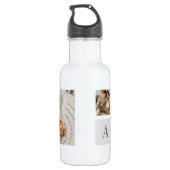 Gepersonaliseerde familie collage cadeau waterfles  (Achterkant)