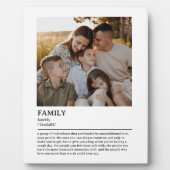 Gepersonaliseerde Familie Definitie Quote Wall Art Fotoplaat (Voorkant)