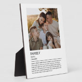 Gepersonaliseerde Familie Definitie Quote Wall Art Fotoplaat (Zijkant)