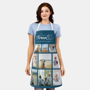 Gepersonaliseerde familie fotocollage We houden va Schort