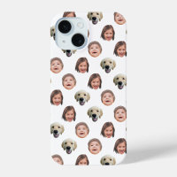 Gepersonaliseerde Familie Gezicht 3 Foto's Wit