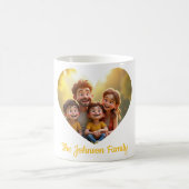 Gepersonaliseerde Familie Hart Foto Mok – Aangepas (Center)