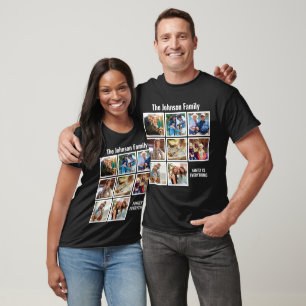 Gepersonaliseerde familie is alles wat fotocollage t-shirt