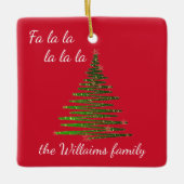 Gepersonaliseerde familie kerst ornament (Voorkant)