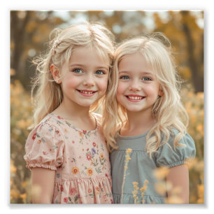 Gepersonaliseerde Familie Premium Satijn Foto Prin Foto Afdruk