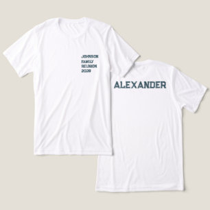 Gepersonaliseerde familie reünie groene zak ontwer Tri-Blend shirt