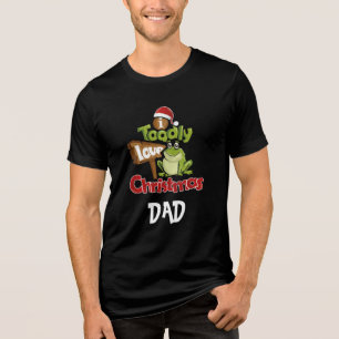 Gepersonaliseerde familie Toadly Love KerstDad Tri-Blend Shirt