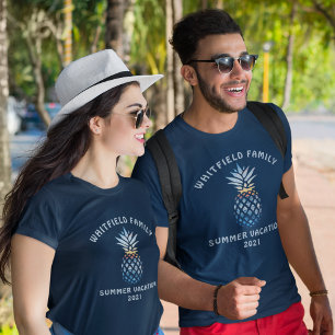 Gepersonaliseerde familie tropische vakantie Sunse T-shirt