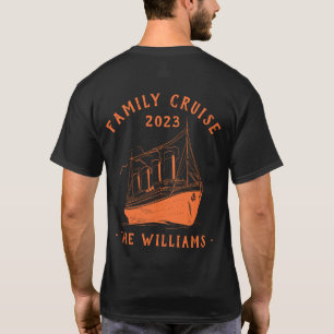 Gepersonaliseerde familie vakantie cruise schip re t-shirt