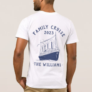 Gepersonaliseerde familie vakantie cruise schip re t-shirt