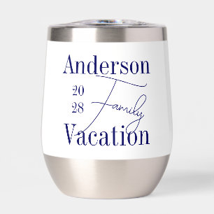 Gepersonaliseerde Familie Vakantie Marine en Wit