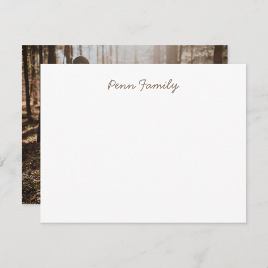 Gepersonaliseerde familieartikelen notitiekaartje (Voorkant / Achterkant)