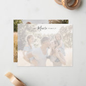 Gepersonaliseerde familieartikelen notitiekaartje (Voorkant / Achterkant in situ)