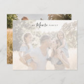 Gepersonaliseerde familieartikelen notitiekaartje (Voorkant / Achterkant)