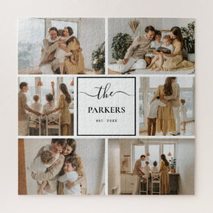 Gepersonaliseerde Familiefoto Collage Plaque – Aan Legpuzzel