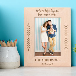 Gepersonaliseerde Familiefoto Lijst met Aangepaste Gegraveerde Lijstjes