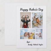 Gepersonaliseerde Familiefoto Vaderdag Kaart (Voorkant / Achterkant)