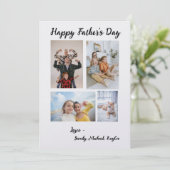 Gepersonaliseerde Familiefoto Vaderdag Kaart (Staand voorkant)