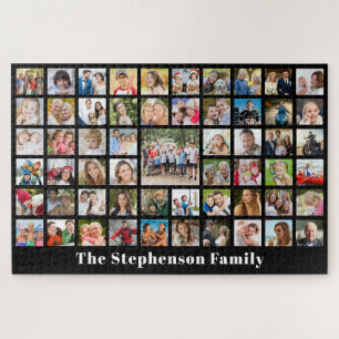 Gepersonaliseerde familienaam 57 Fotocollage Legpuzzel